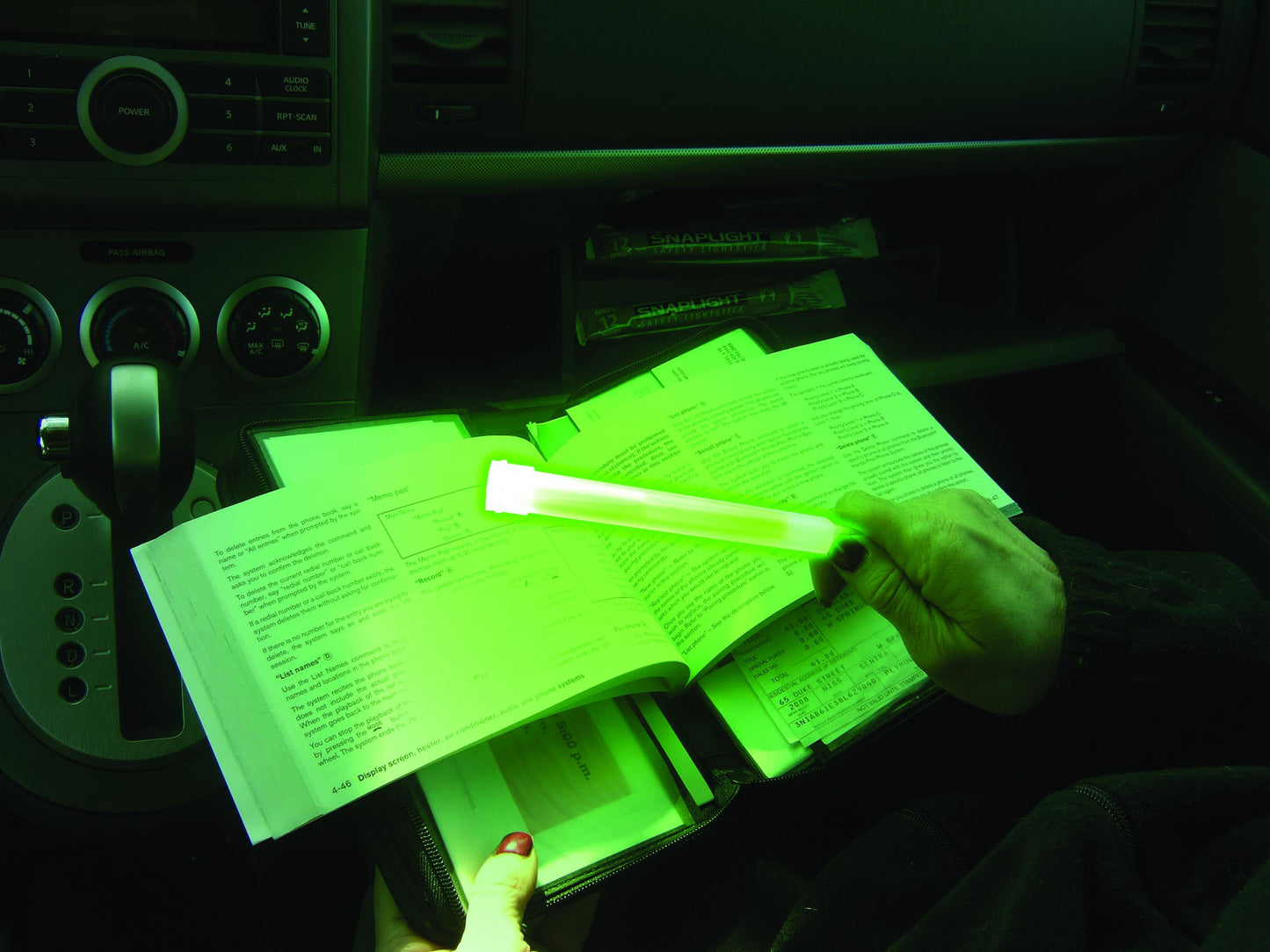 Lysstav med kraftig grønt signallys-12 timer u/batteri